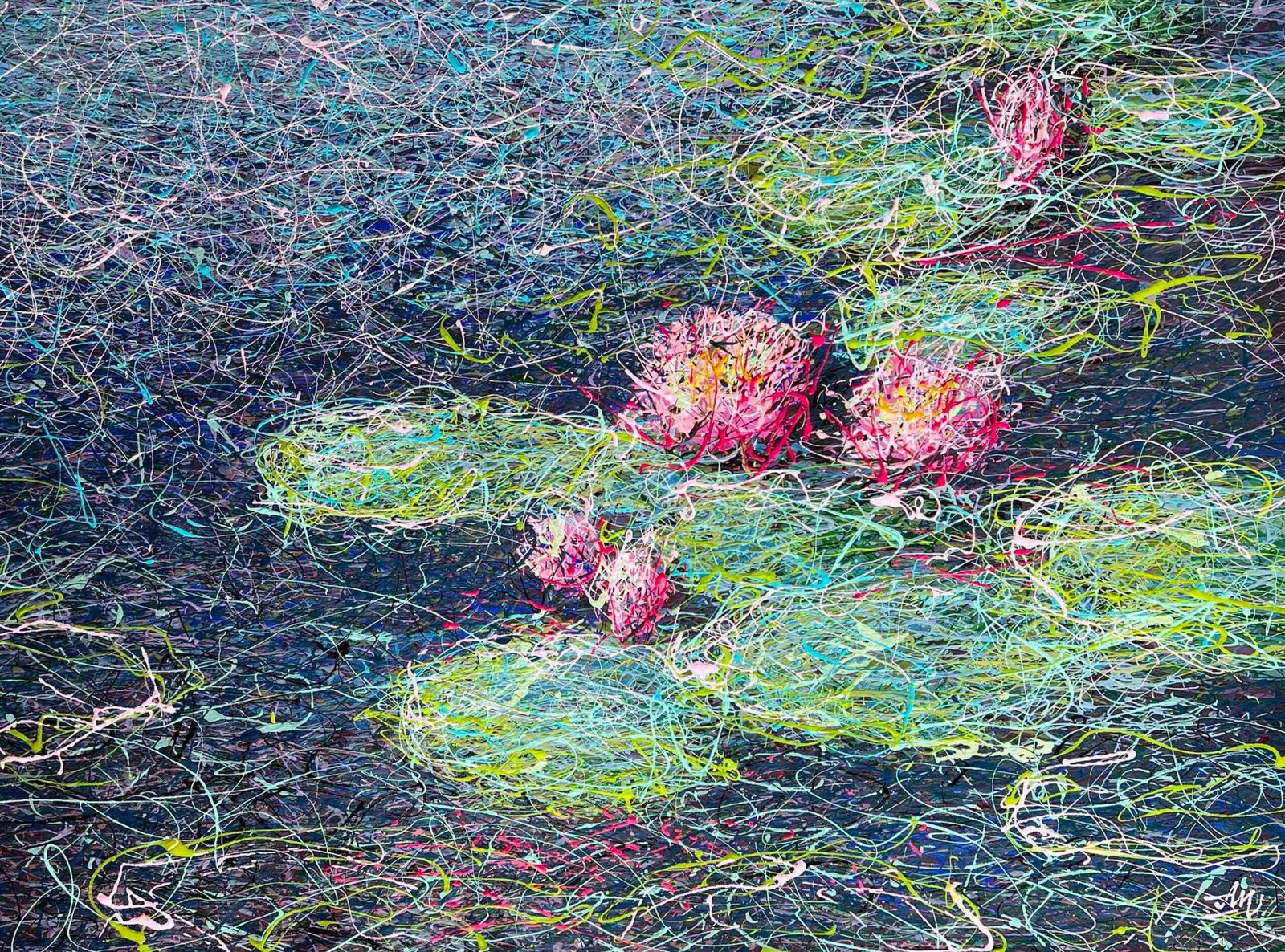 Pink Water lilies by Nadin Antoniuk | View 15 | Buy Original Artwork Online