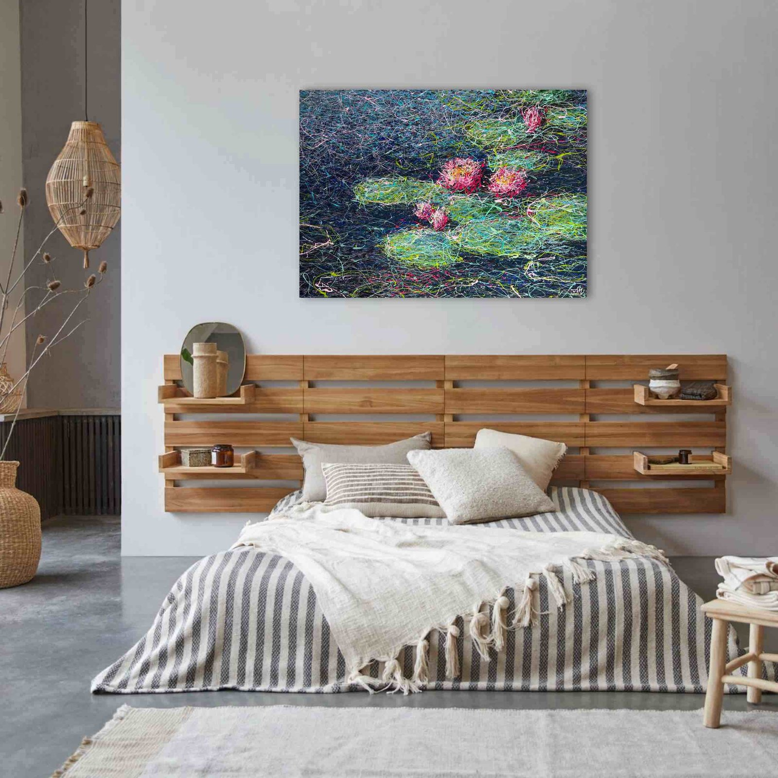 Pink Water lilies by Nadin Antoniuk | View 2 | Buy Original Artwork Online