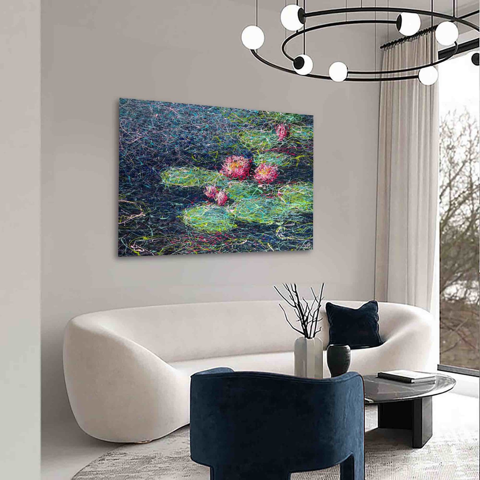 Pink Water lilies by Nadin Antoniuk | View 11 | Buy Original Artwork Online