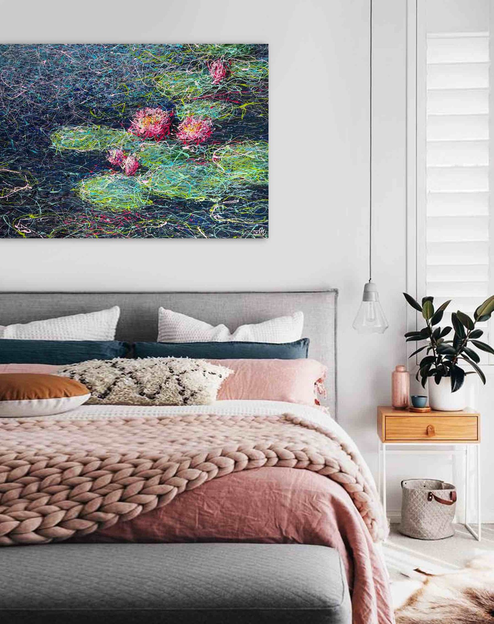 Pink Water lilies by Nadin Antoniuk | View 20 | Buy Original Artwork Online