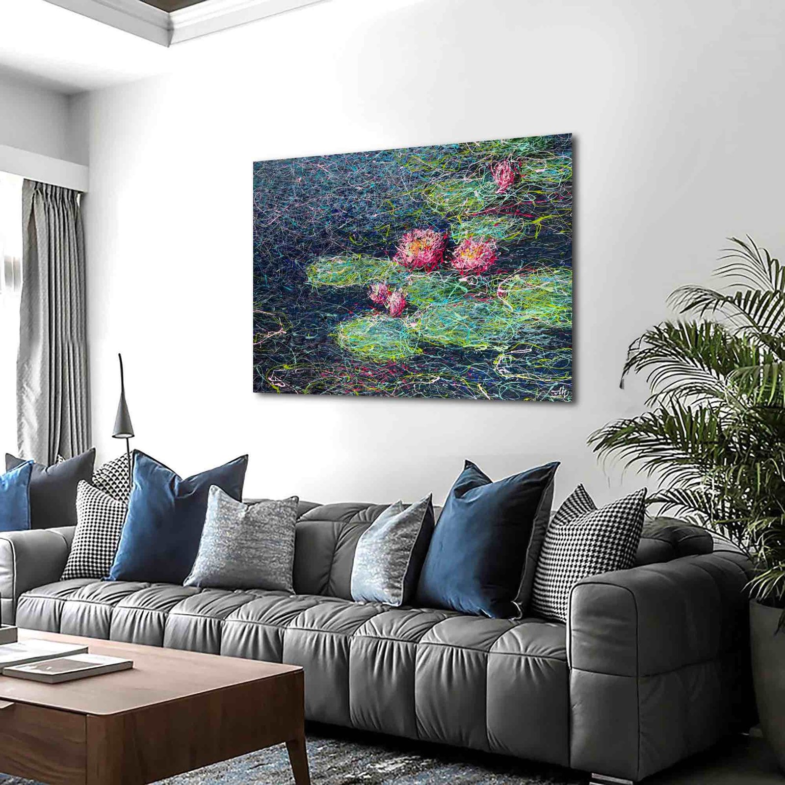 Pink Water lilies by Nadin Antoniuk | View 14 | Buy Original Artwork Online