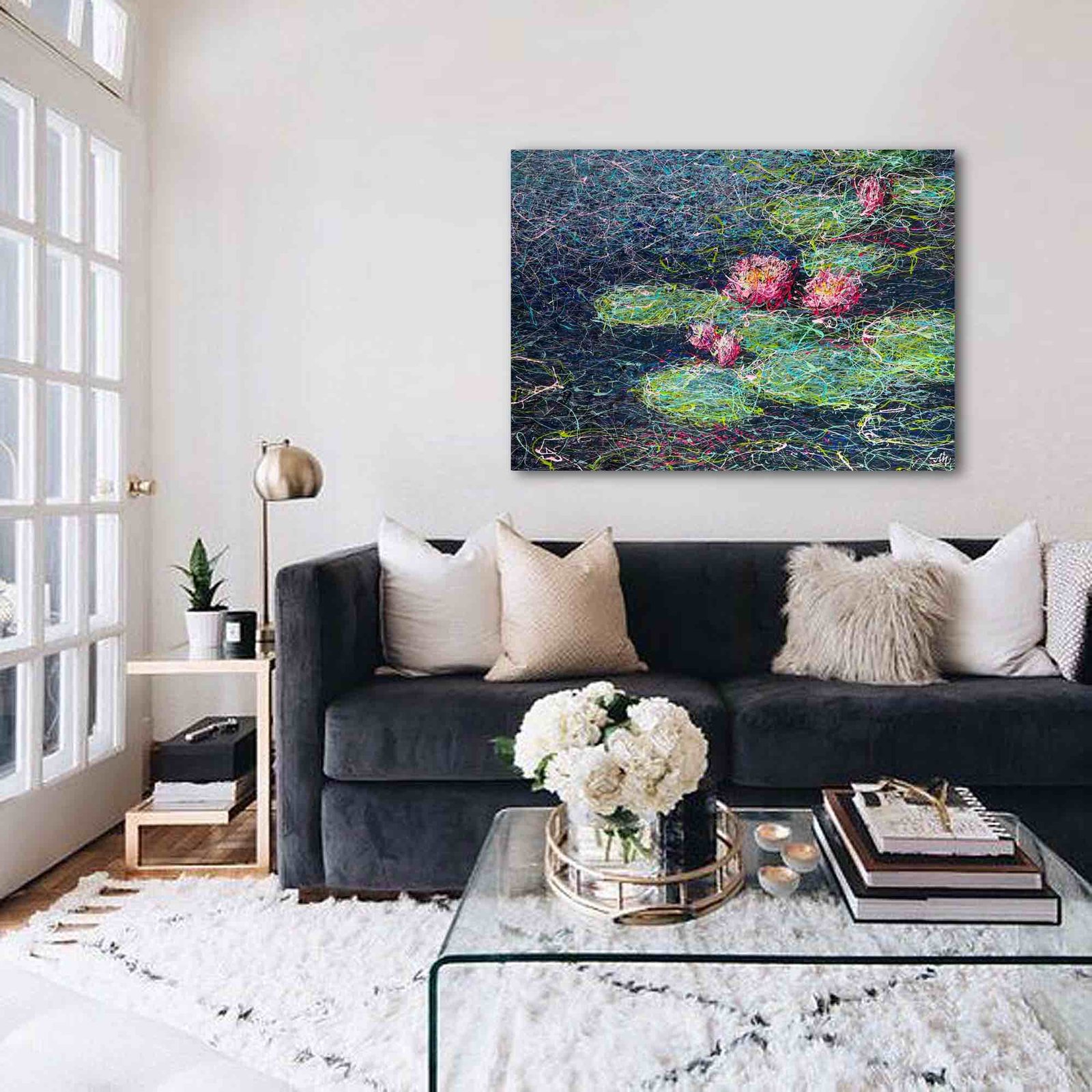 Pink Water lilies by Nadin Antoniuk | View 23 | Buy Original Artwork Online