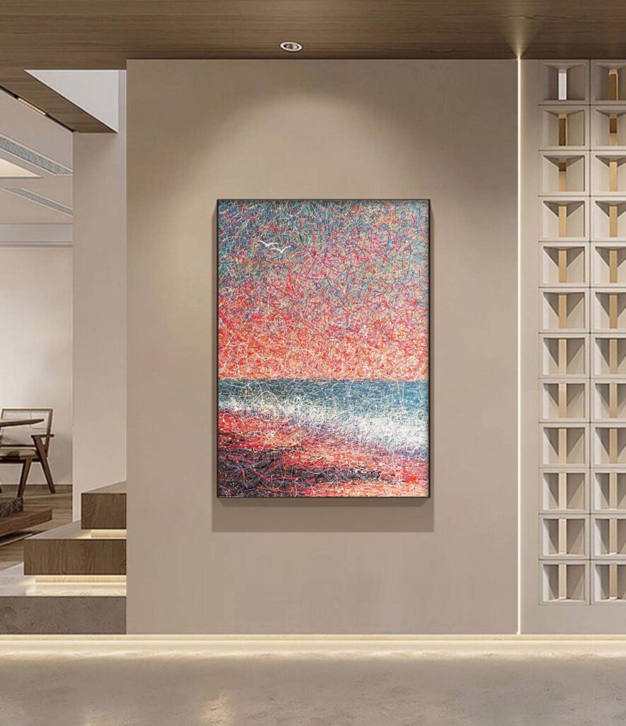 Peach sunrise by Nadin Antoniuk | View 9 | Buy Original Artwork Online