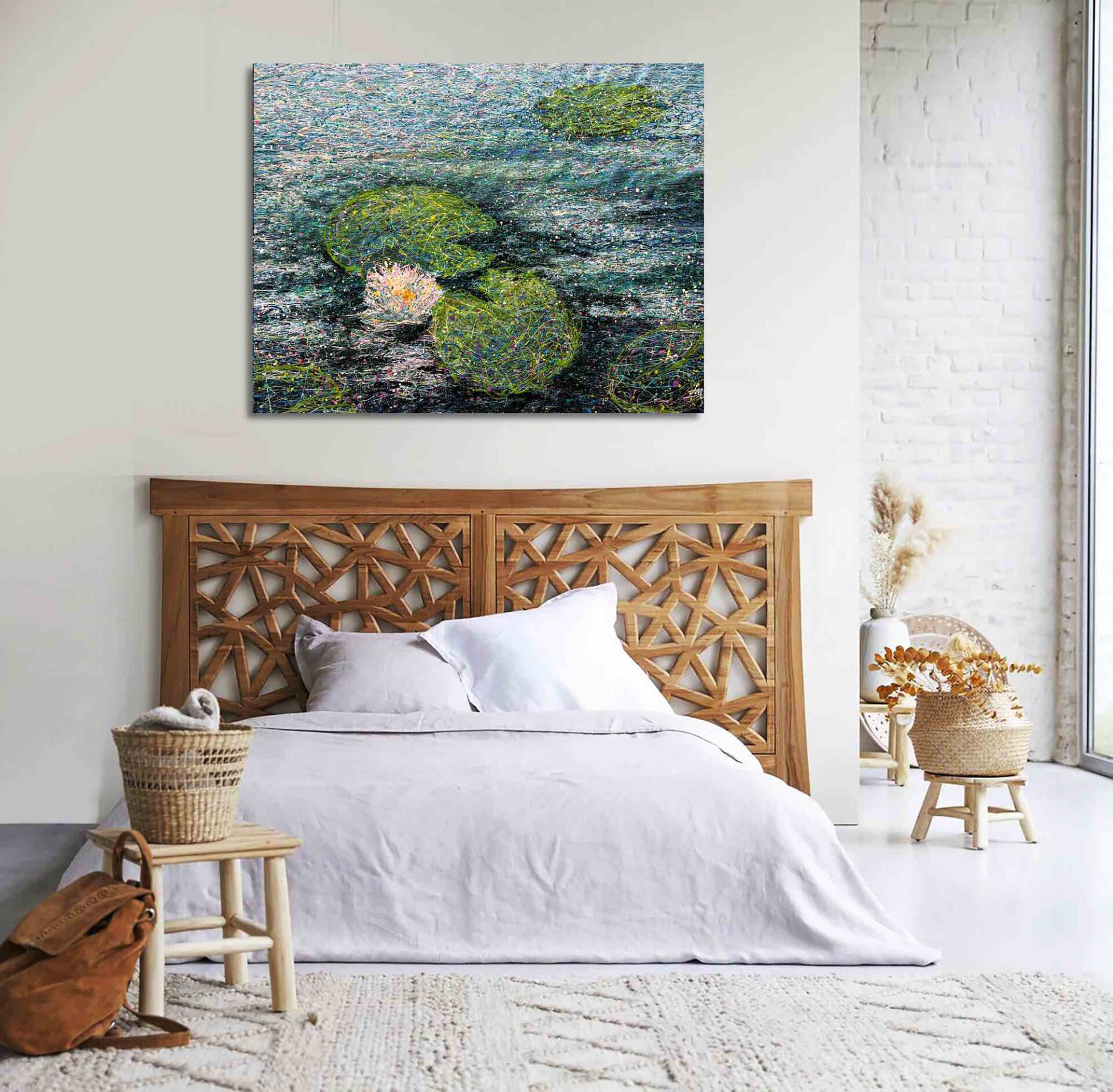 One white lily by Nadin Antoniuk | Buy Original Artwork Online