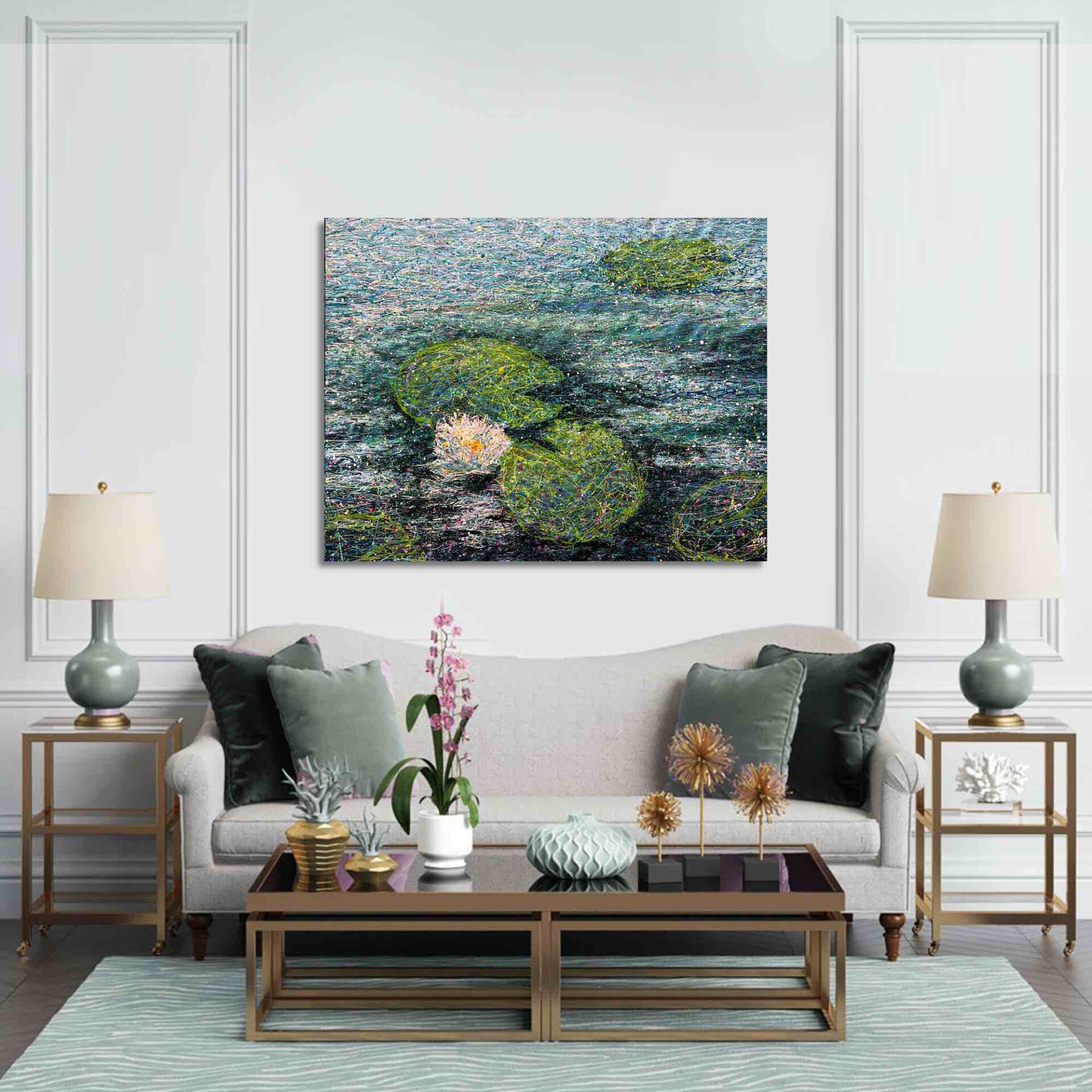 One white lily by Nadin Antoniuk | Buy Original Artwork Online