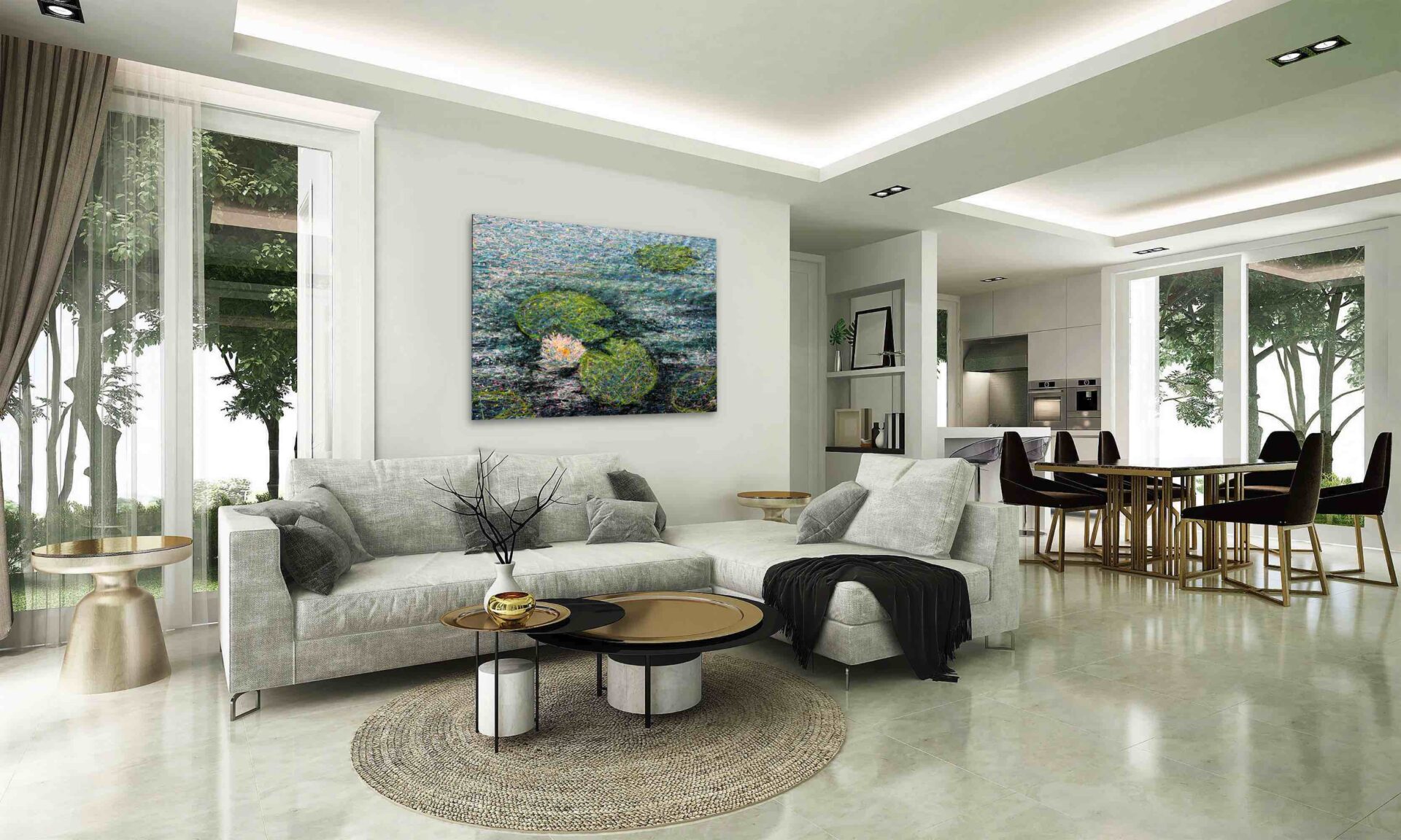 One white lily by Nadin Antoniuk | Buy Original Artwork Online