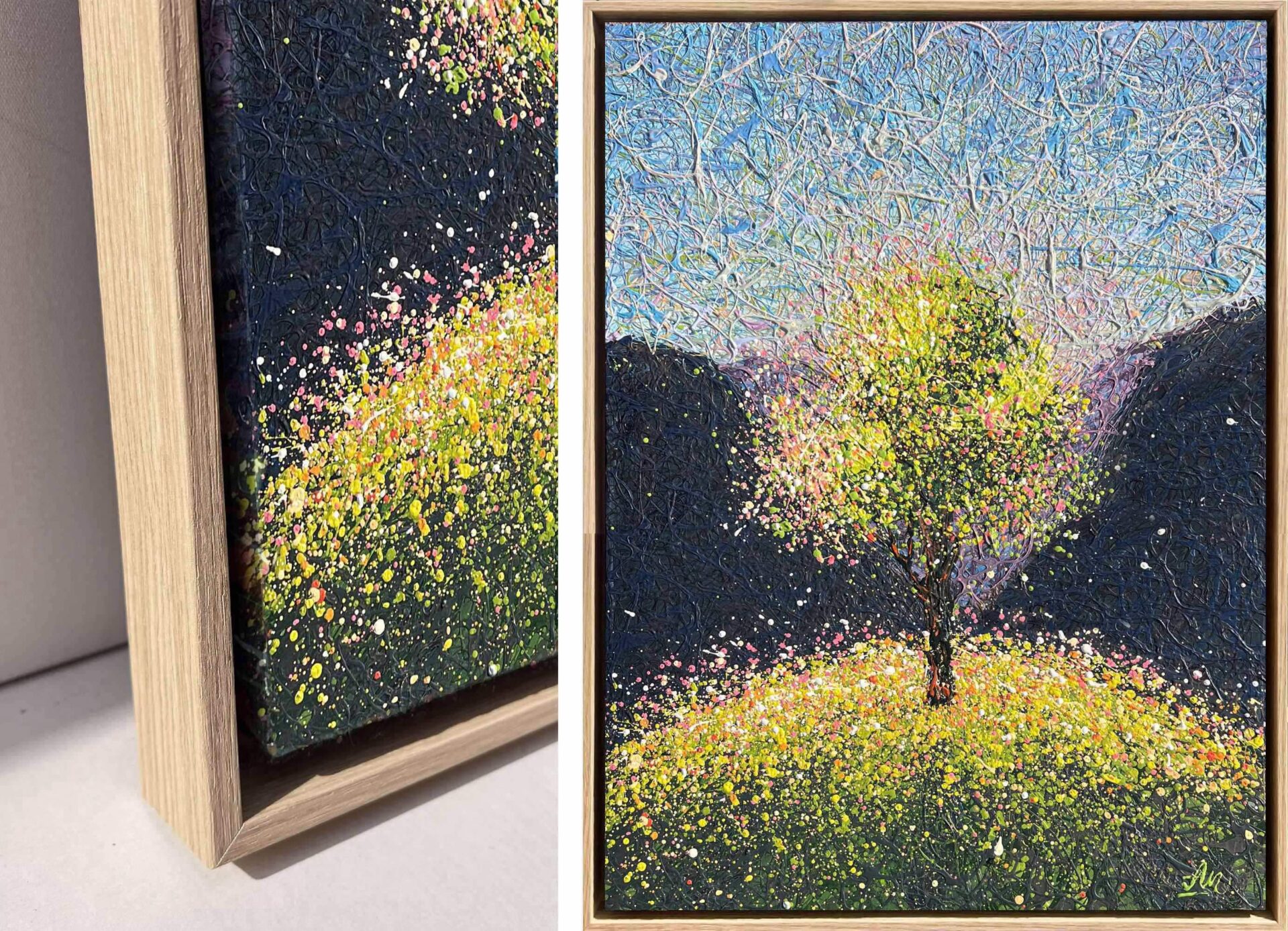 Where Silence Becomes Joy – light frame by Nadin Antoniuk | Buy Original Artwork Online