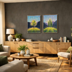 Where Silence Becomes Joy – light frame by Nadin Antoniuk | Buy Original Artwork Online