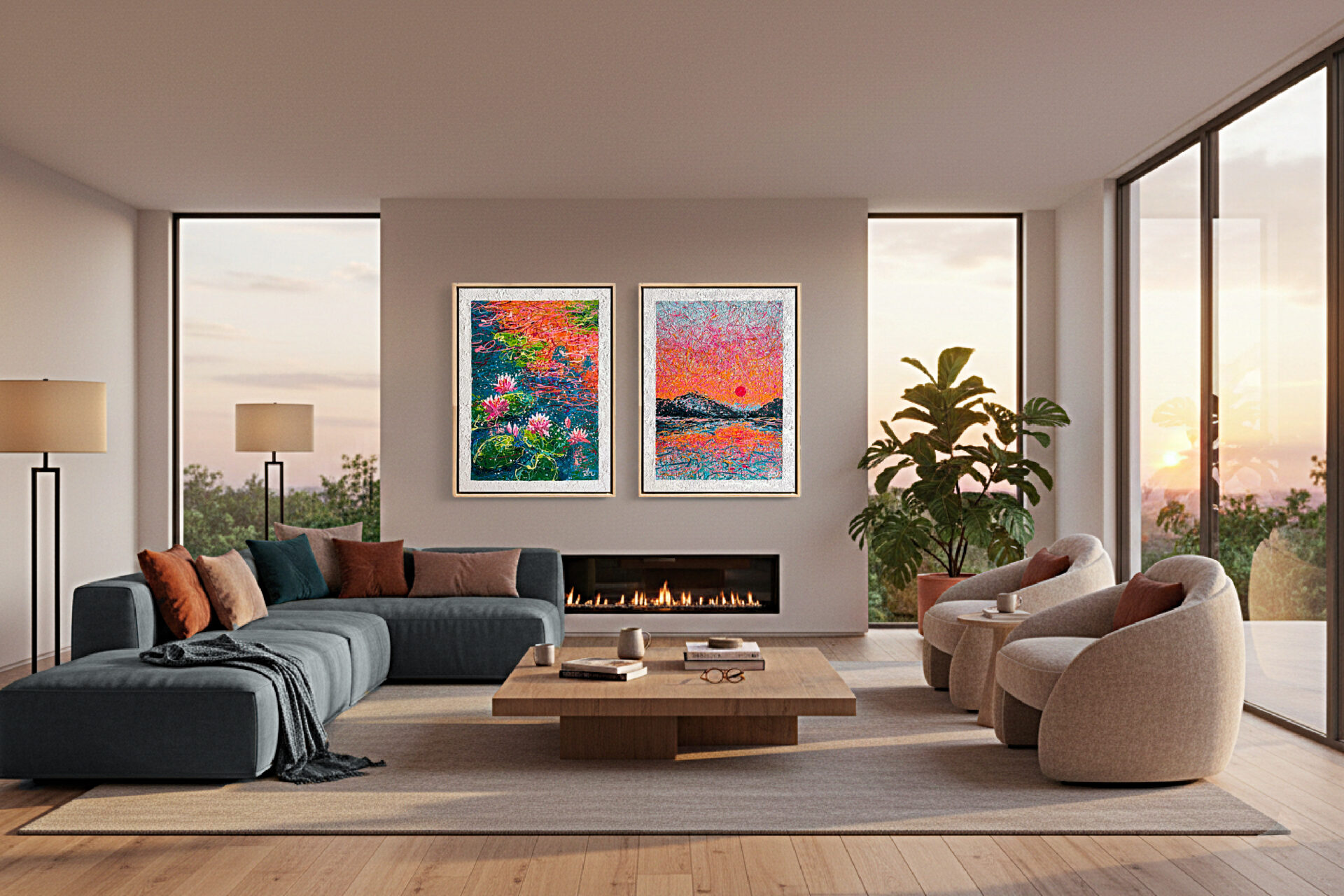 A Letter Written in Light – diptych Art by Nadin Antoniuk | View 3 | Buy Original Artwork Online