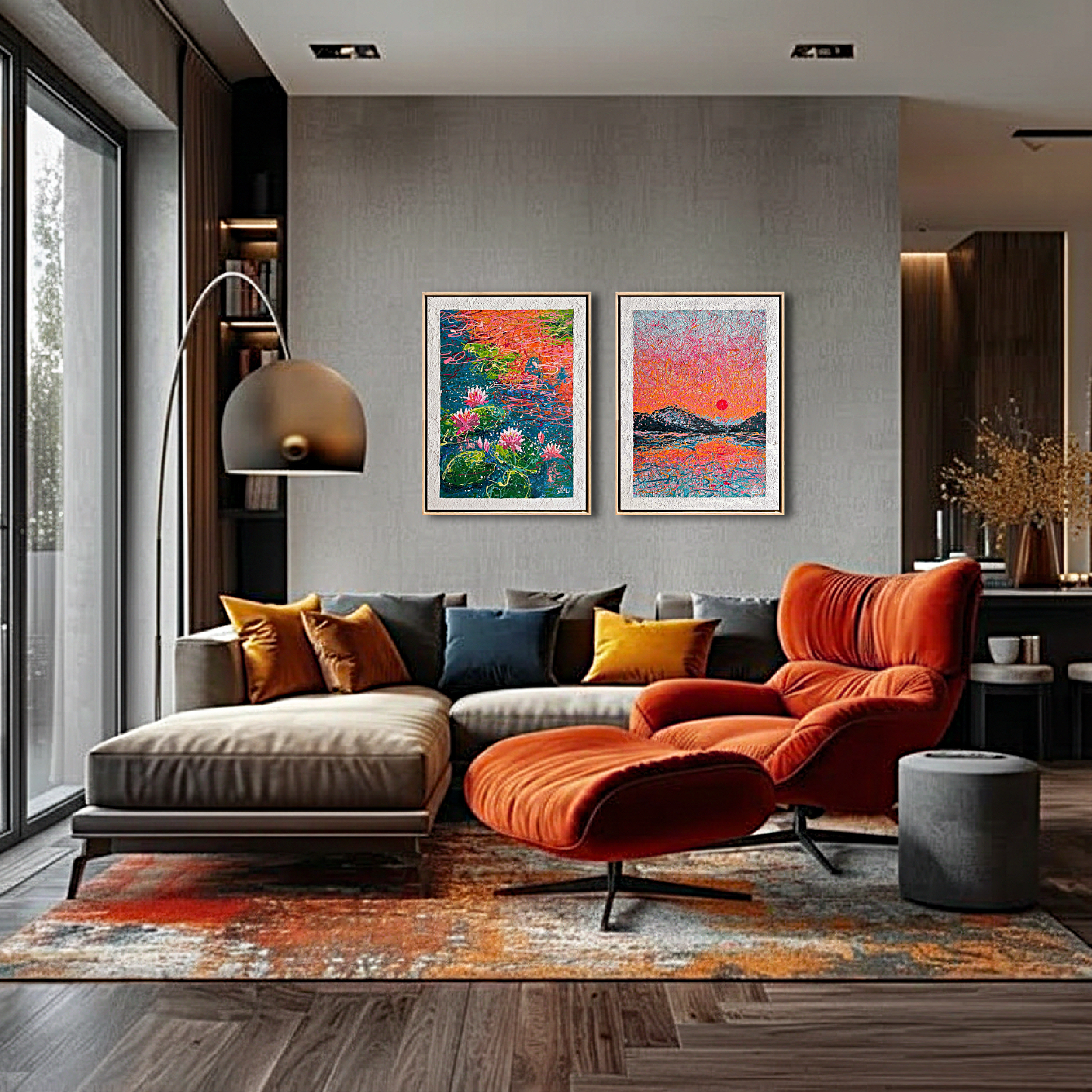 A Letter Written in Light – diptych Art by Nadin Antoniuk | View 8 | Buy Original Artwork Online