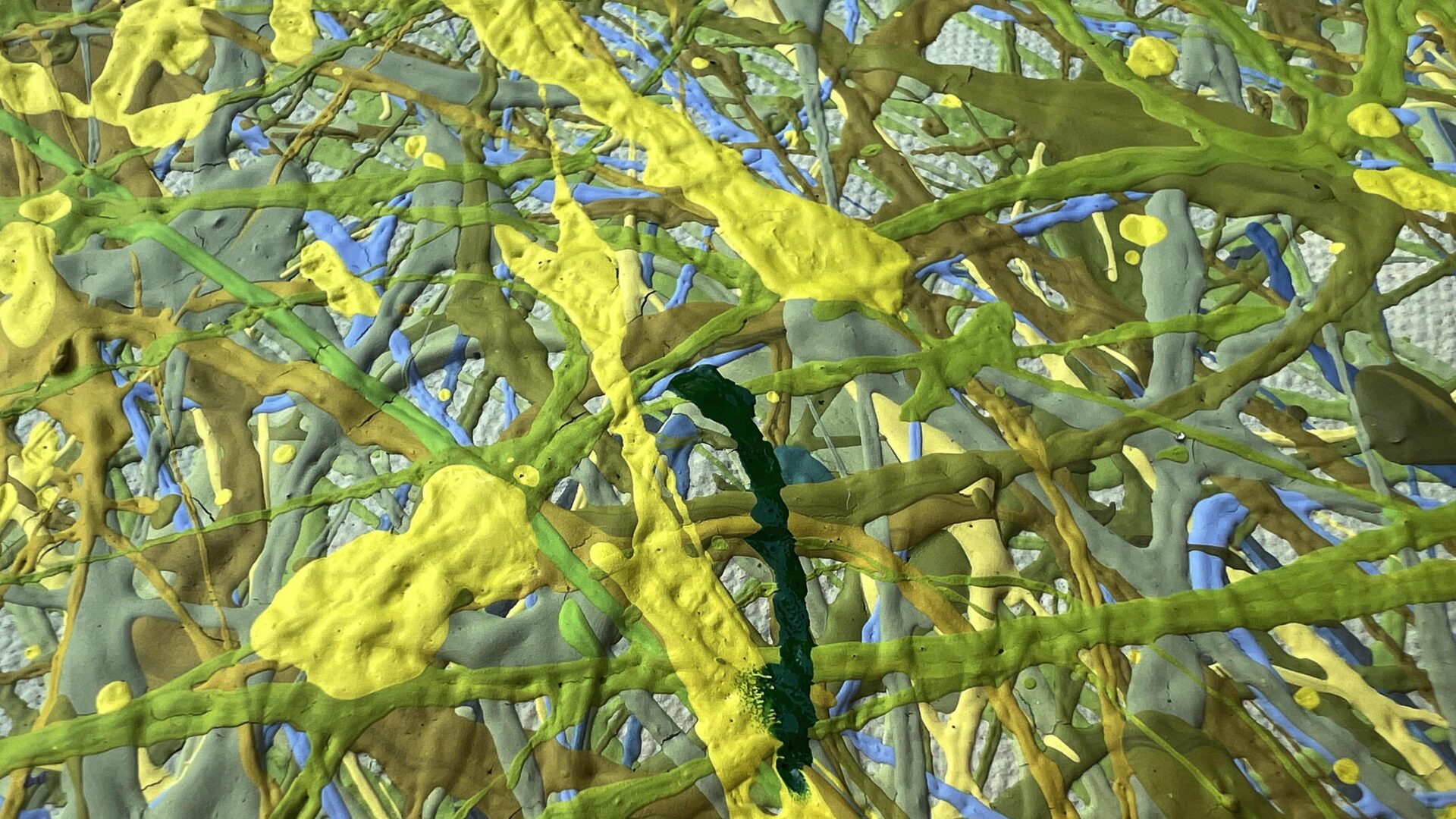 In search of silence- 2 (green) by Nadin Antoniuk | Buy Original Artwork Online