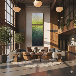 In search of silence- 2 (green) by Nadin Antoniuk | Buy Original Artwork Online