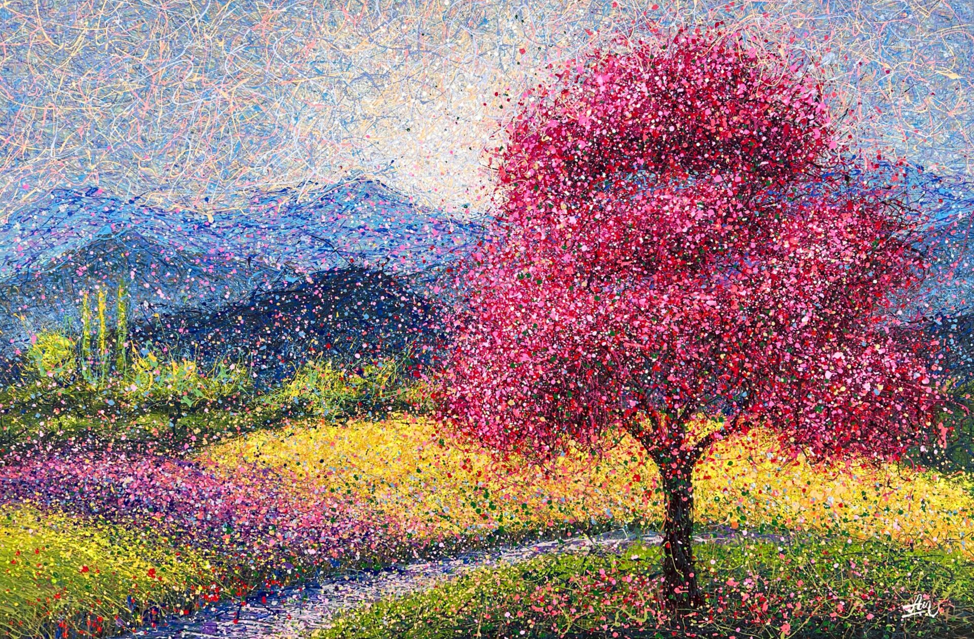 Happiness Scattered Along the Path by Nadin Antoniuk | Buy Original Artwork Online