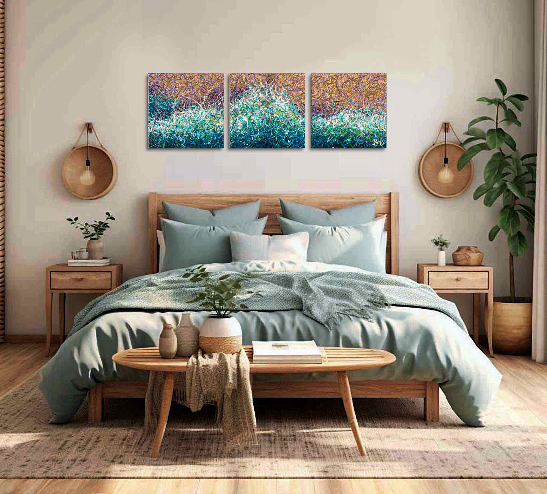 Azure Zen by Nadin Antoniuk | Buy Original Artwork Online