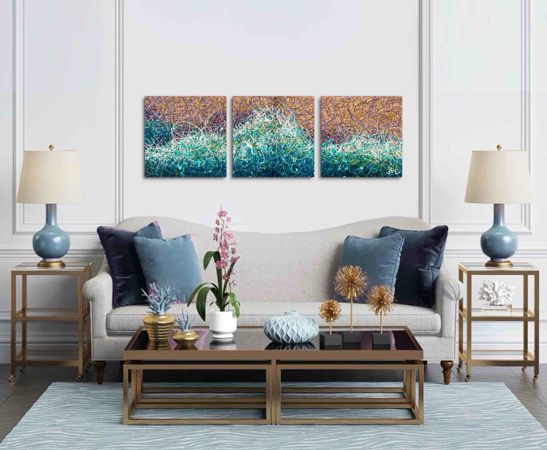 Azure Zen by Nadin Antoniuk | Buy Original Artwork Online