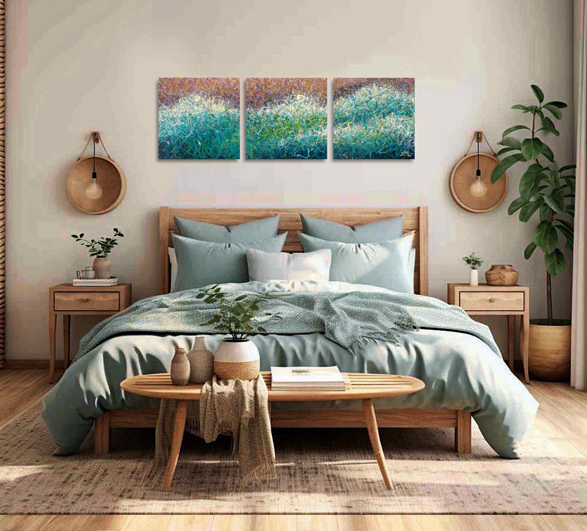 Azure Symphony by Nadin Antoniuk | View 5 | Buy Original Artwork Online