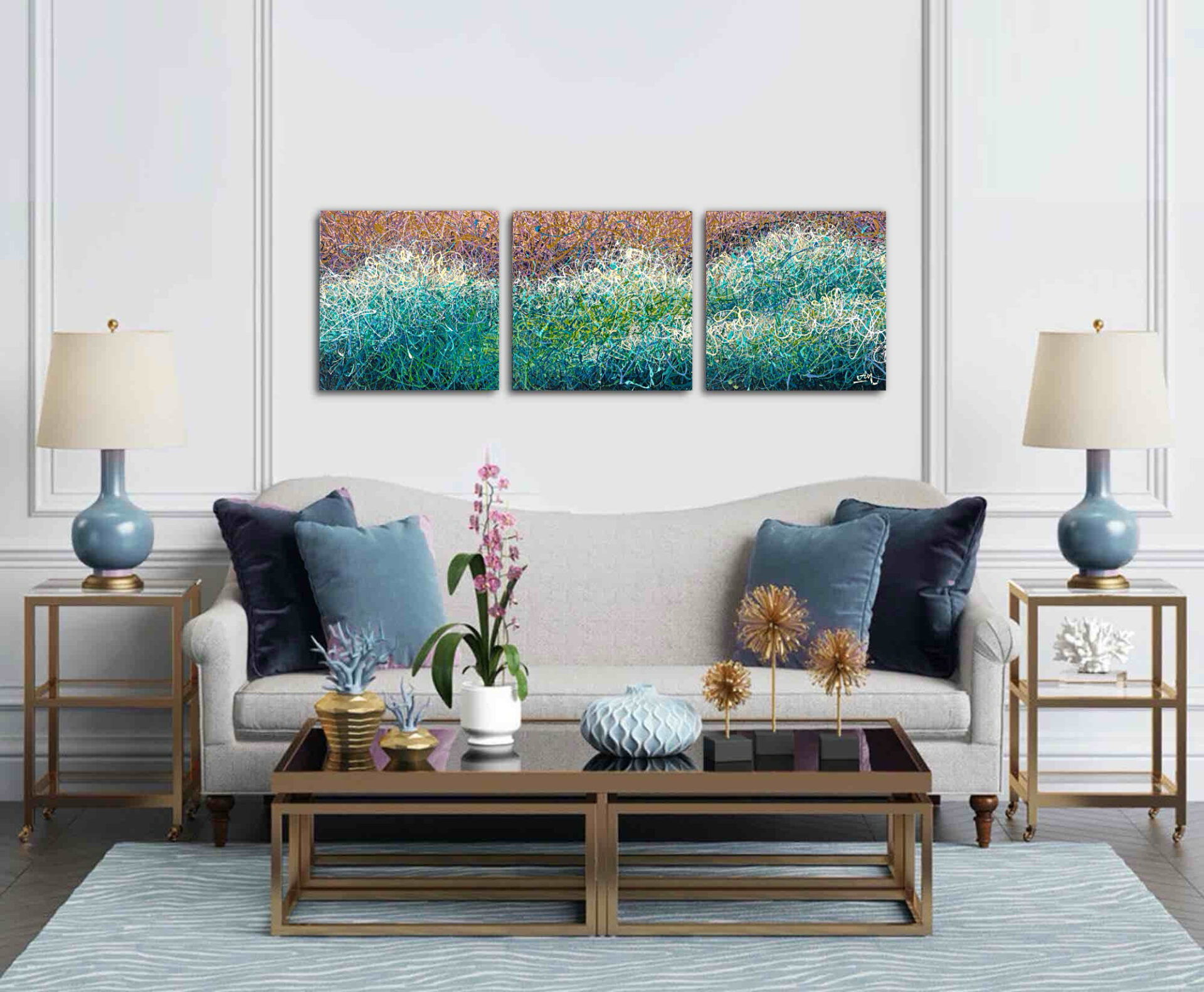 Azure Symphony by Nadin Antoniuk | View 2 | Buy Original Artwork Online