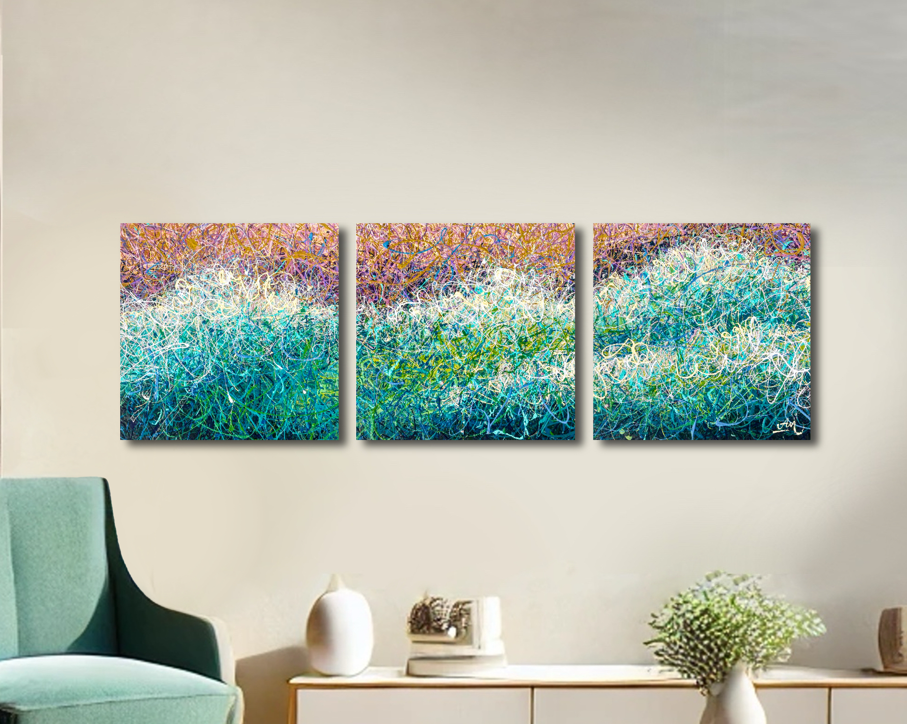 Azure Symphony by Nadin Antoniuk | View 18 | Buy Original Artwork Online
