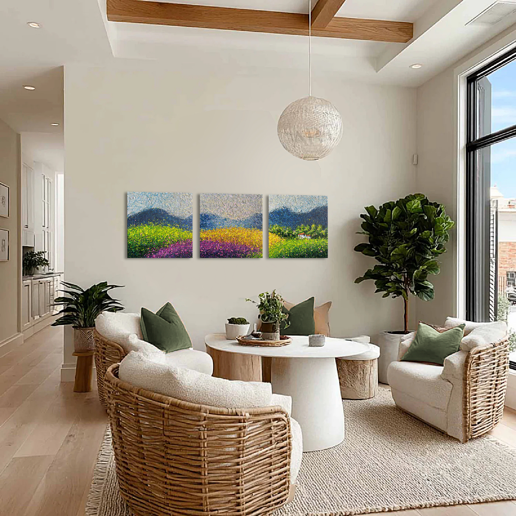 Lavender Dreams of Tuscany – triptych by Nadin Antoniuk | View 11 | Buy Original Artwork Online