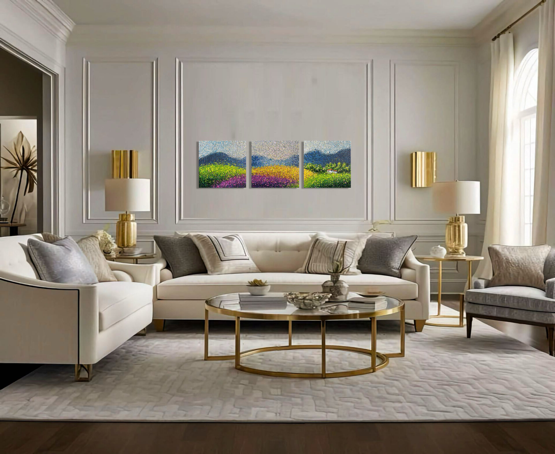 Lavender Dreams of Tuscany – triptych by Nadin Antoniuk | View 21 | Buy Original Artwork Online