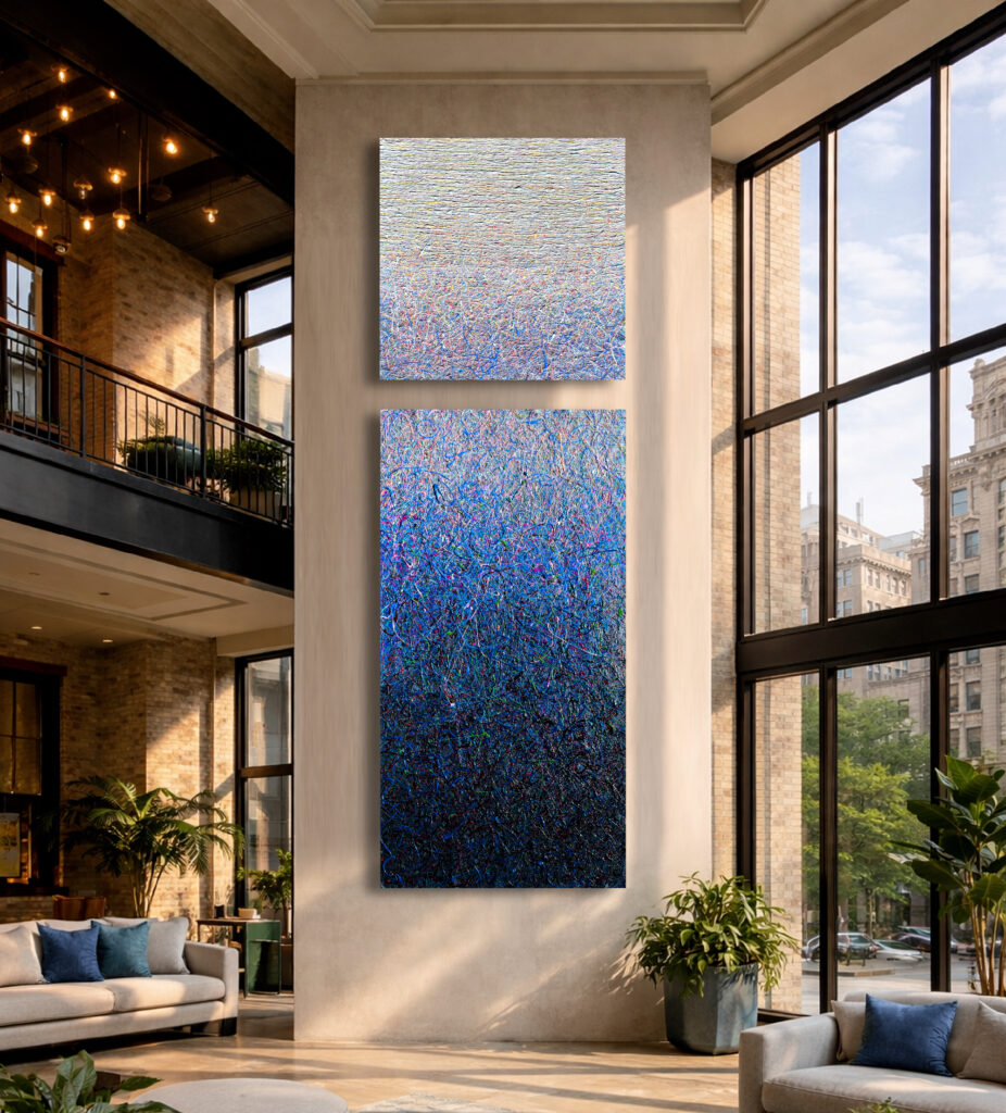 In search of silence (Blue) by Nadin Antoniuk | Buy Original Artwork Online